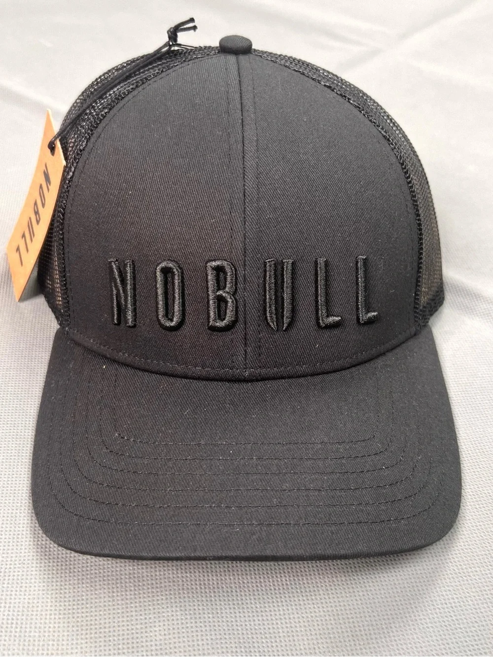 NOBULL Trucker Hat Baseball Cap Black Mesh Back Snapback Logo Gym NEW